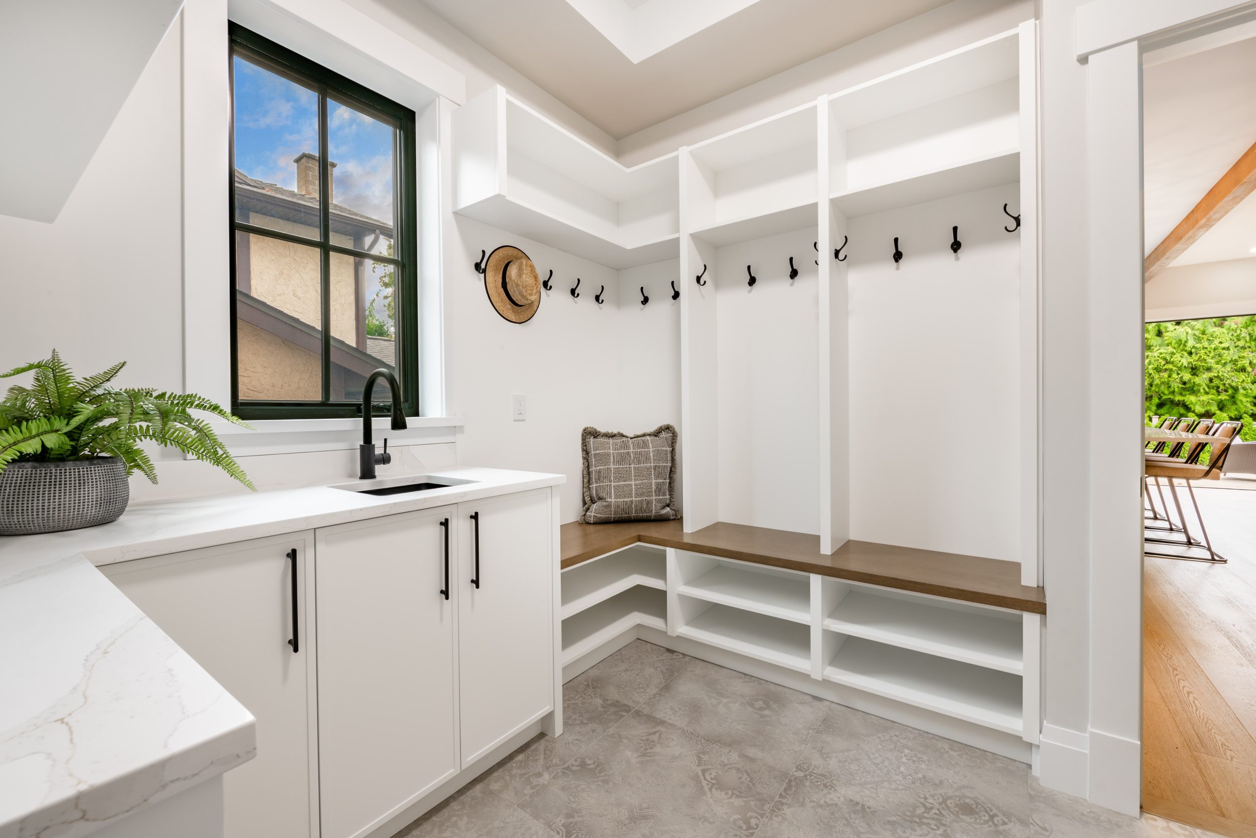 Vertical Storage in Laundry Room