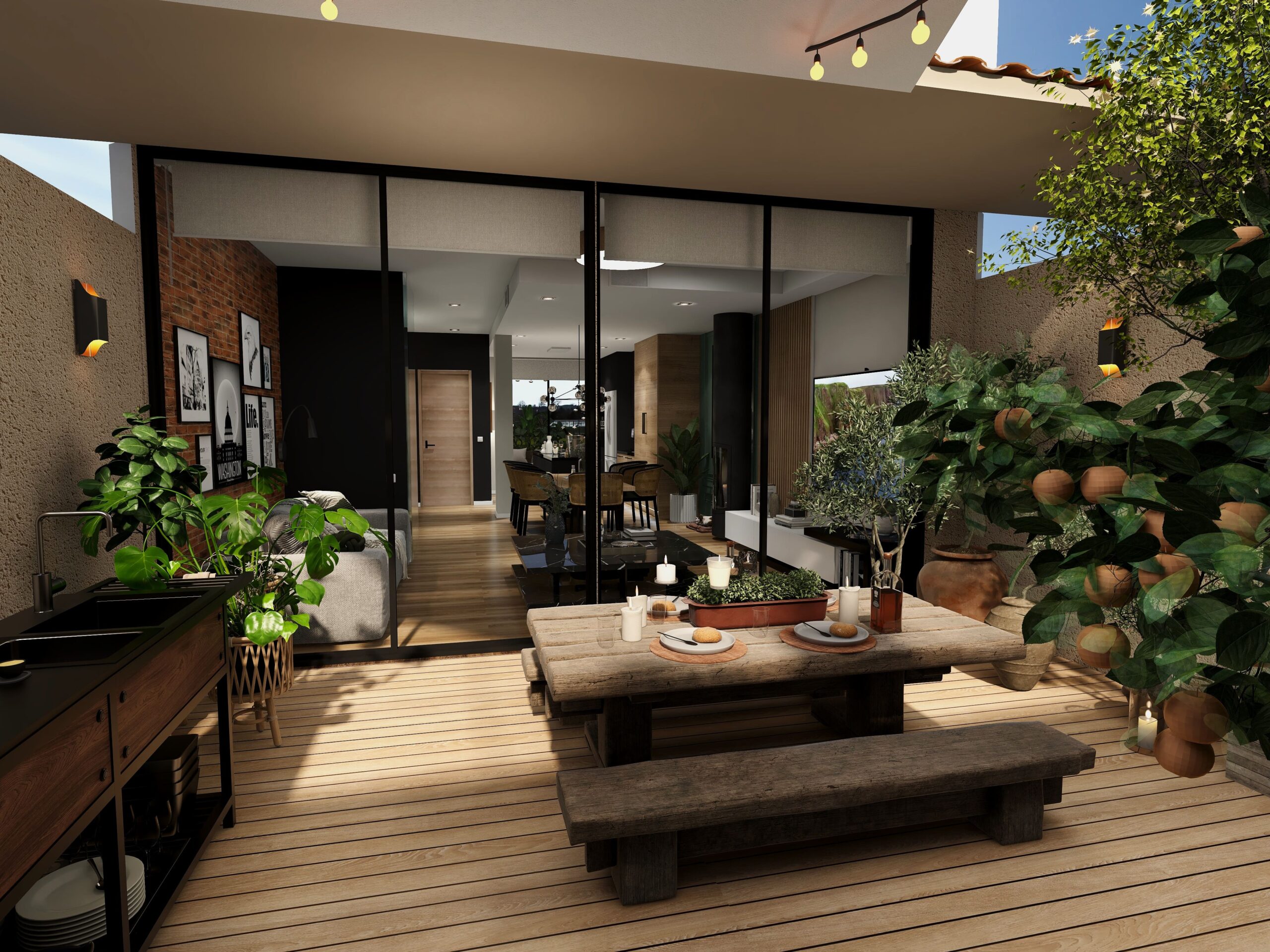 A seamless indoor-outdoor living area